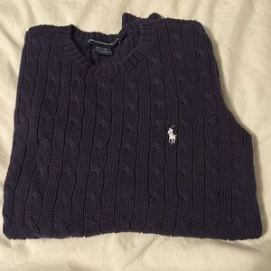 Navy Polo Ralph Lauren Sport cable sweater, L